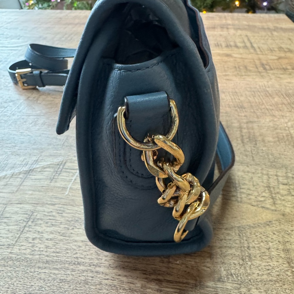 Michael Kors Margot Blue Crossbody Bag with Gold Accents - Picture 6 of 13